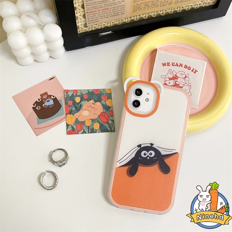 IPHONE Casing Kompatibel Untuk Iphone14 13 12 11 Pro Max X Xr Xs Max SE 8 7 6 6s Plus Kualitas Tinggi Kartun Lucu Bening Casing Ponsel Transparan Anti-Jatuh Lembut TPU Shockproof Cover Pelindung