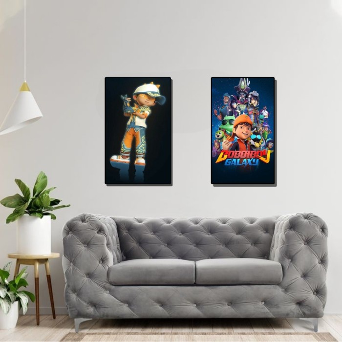 hiasan dinding anak boboiboy karakter kartu walldecor poster rumah