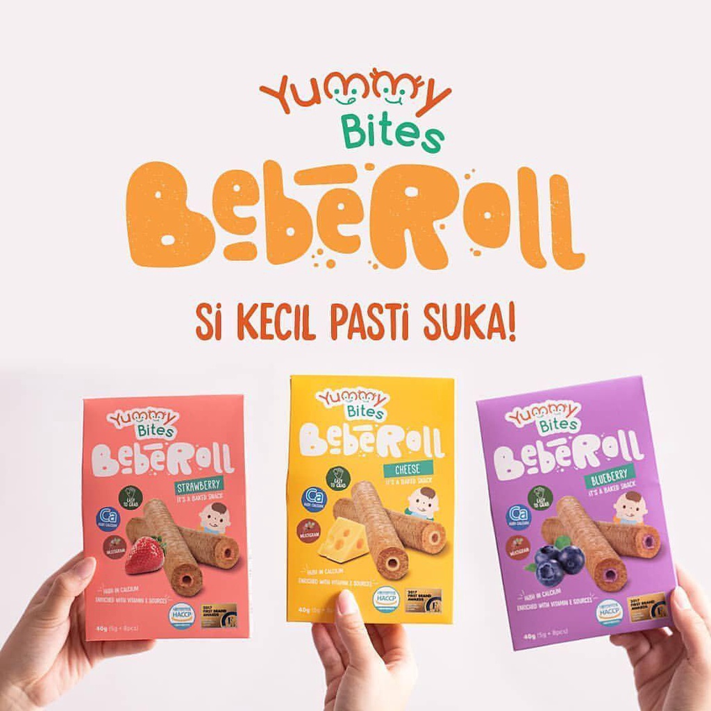 Yummy Bites Beberoll Gr 9 Month / Yummy Bites Bebe Roll / Yummybites Beberoll Snack MPASI / Snack Bayi / Snack Anak / Cemilan Anak Sehat