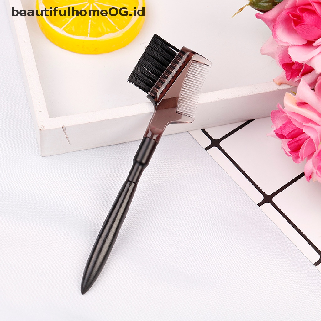 // Lebaran// Tempat Sikat Alis Sisir Alis Wanita Dua Sisi Alat make up Hitam **