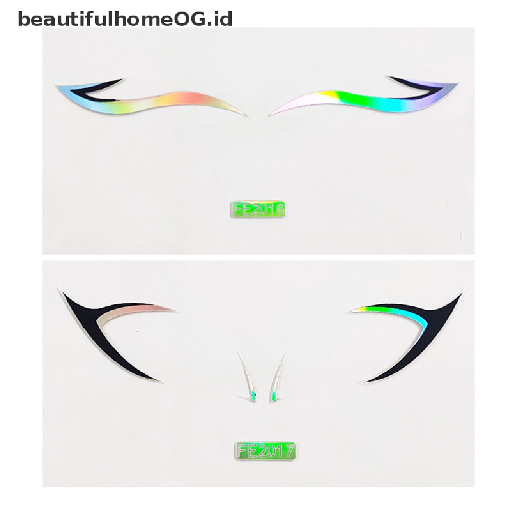 // Kecantikan// 1pasang Stiker Makeup Renda Wajah Eyeliner Laser Untuk Festival Karnaval Mata Decal **