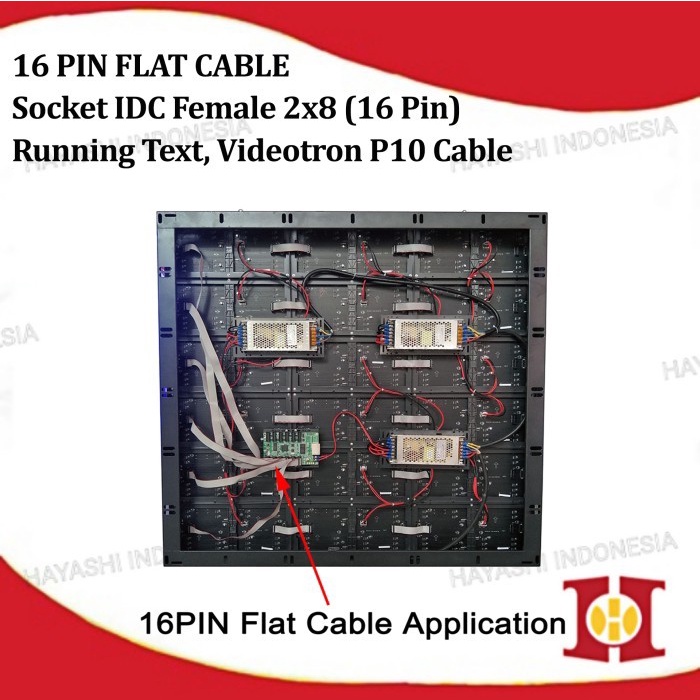 Kabel Data Communication Panel Module Modul LED P10 Running Text SMD