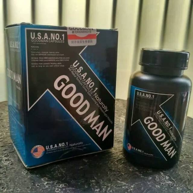 100% ORIGINAL Goodman obat good man asli suplemen no 1 pembantu pria  penambah stamina jadi tahan la