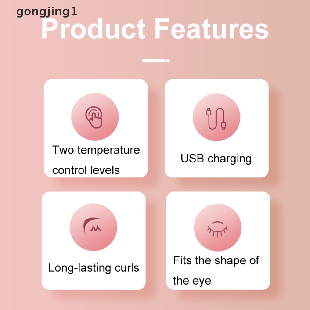 Ggg Penjepit Bulu Mata Pemanas USB Rechargeable Electric Eyelash Curlers Portable ID