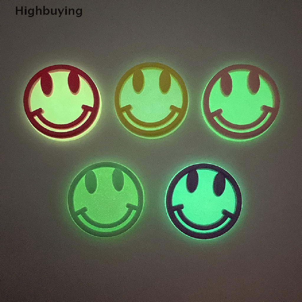 Hbid 5Pcs Luminous Mini PVC Wajah Smile Dashboard Mobil Mainan Boneka Angka Dekorasi Taman Rumah Diy Lem Cream Phone Case Patch Bahan Glory