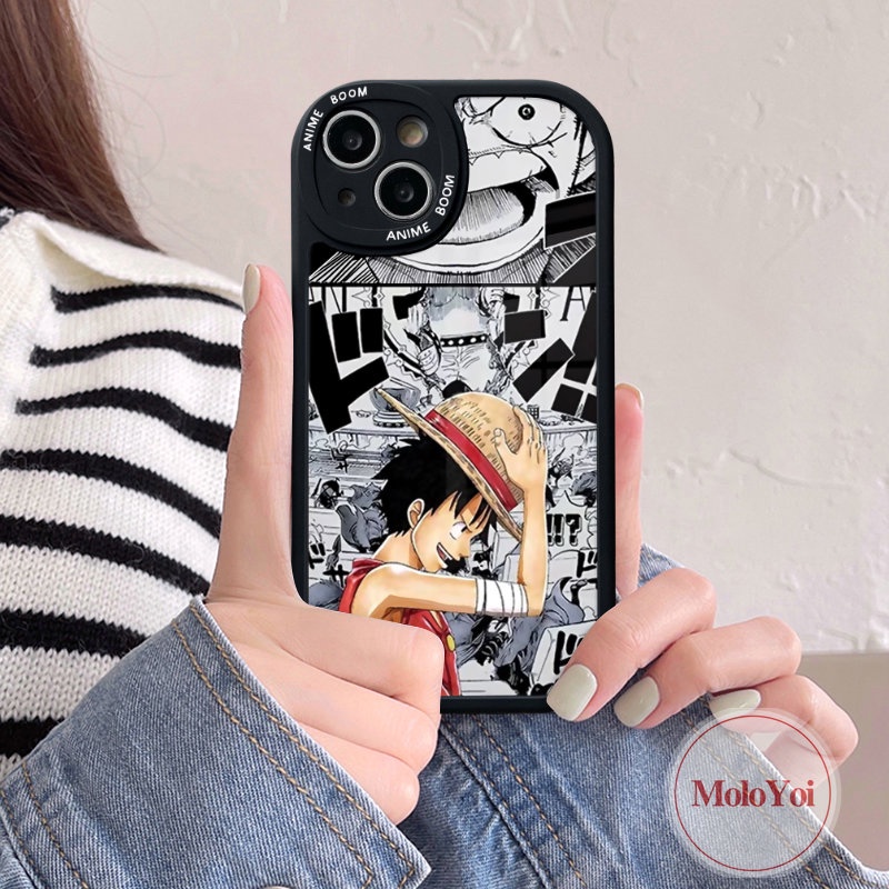 IPHONE Casing Ponsel One Piece Luffy Kompatibel Untuk Iphone14 13 11 12 Pro Max11 XR 7 8 6s 6 plus XS Max X SE 2020 Trendi Kartun Anime Lucu Lembut Tpu Penutup Belakang