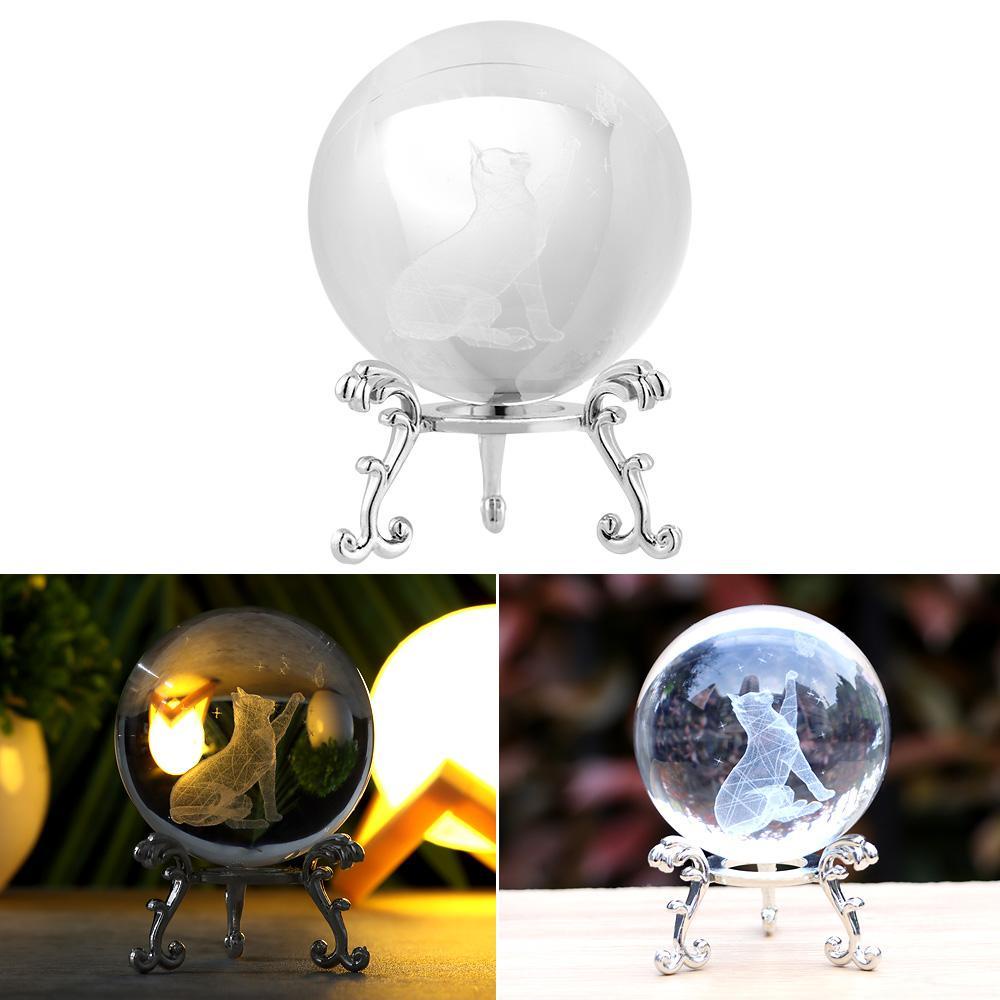 Populer Bola Kristal Lucu 3D Dengan Stand Glass Ball