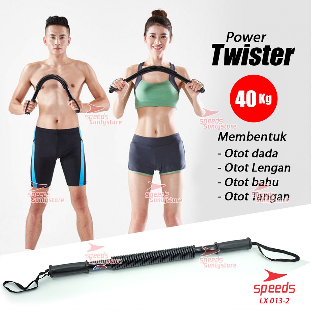 SPEEDS Power Twister Power Bender 40kg alat Fitness Pembentuk Otot Dada 013-2