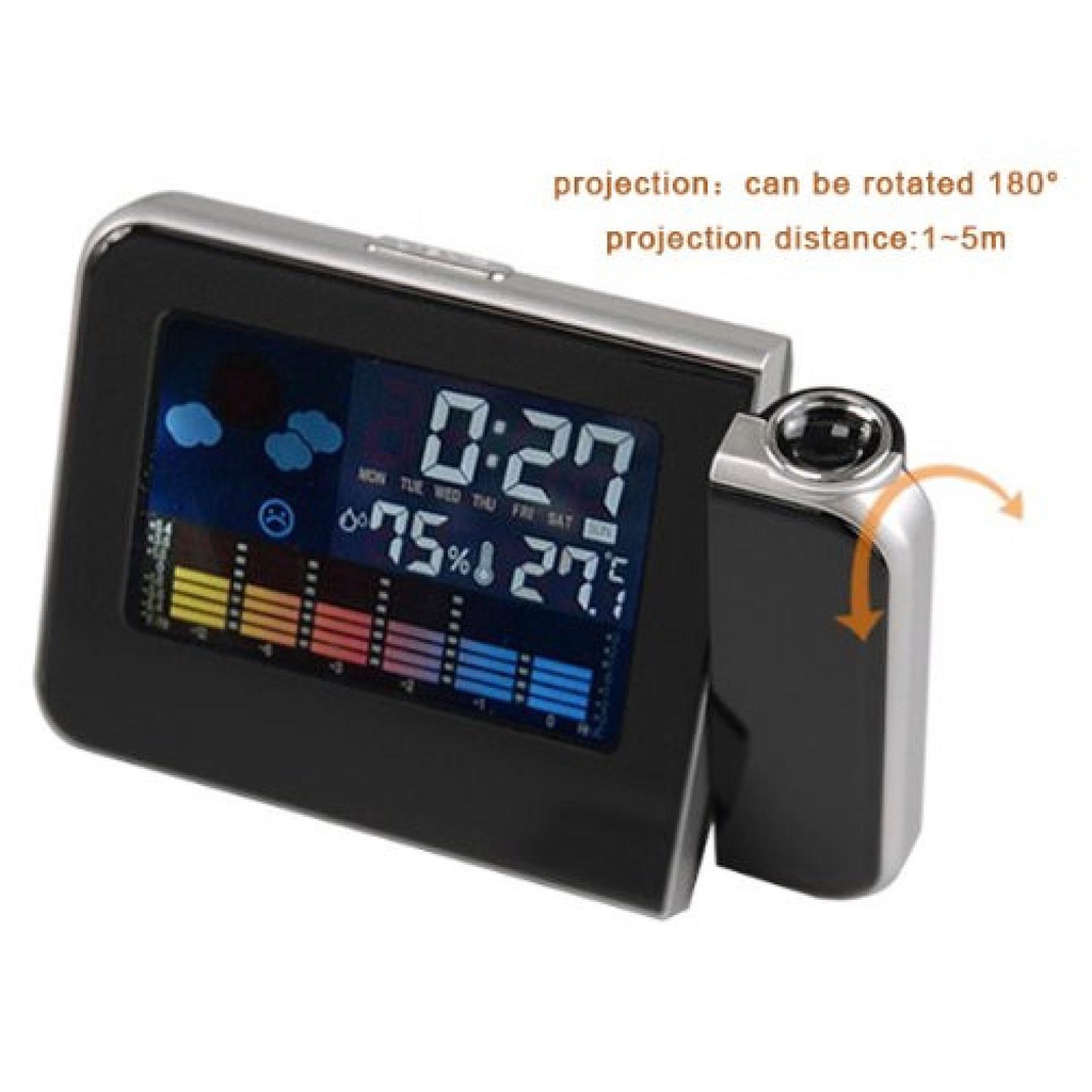Jam Digital LED Proyektor Penunjuk Cuaca - DS-8190