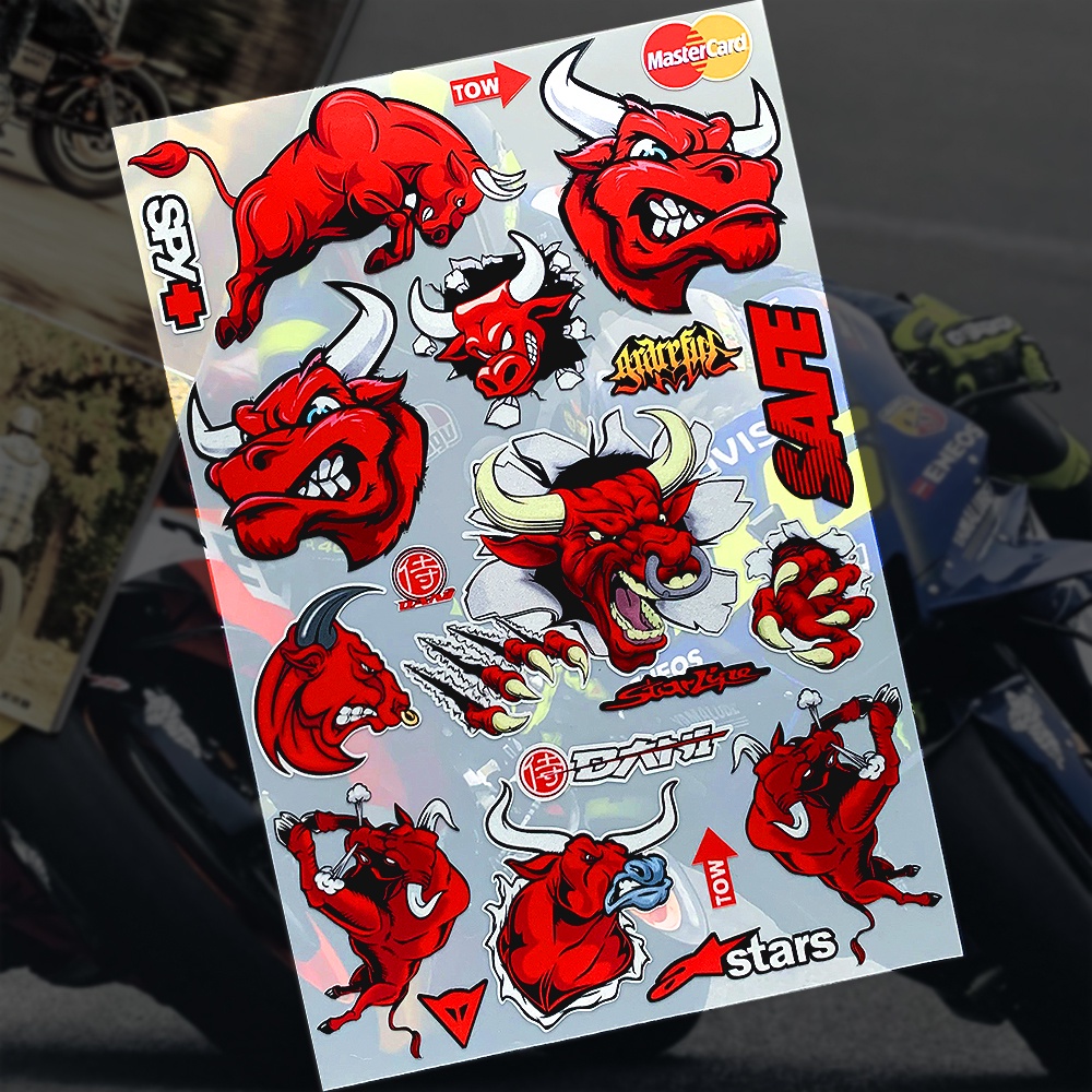 1set Cakar Ajaib Reflektif Stiker Mobil Motor Dimodifikasi Kendaraan Elektrik Monster Tahan Air Hantu Decal Helm Dekorasi