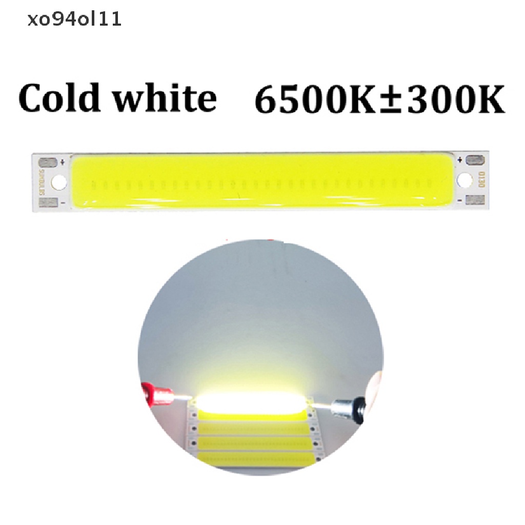 Xo Hot sale 3V 3.7V DC 60mm 8mm LED COB Strip 3W Hangat Dingin Putih Biru Merah COB LED Sumber Cahaya Untuk DIY Sepeda Kerja Lampu OL