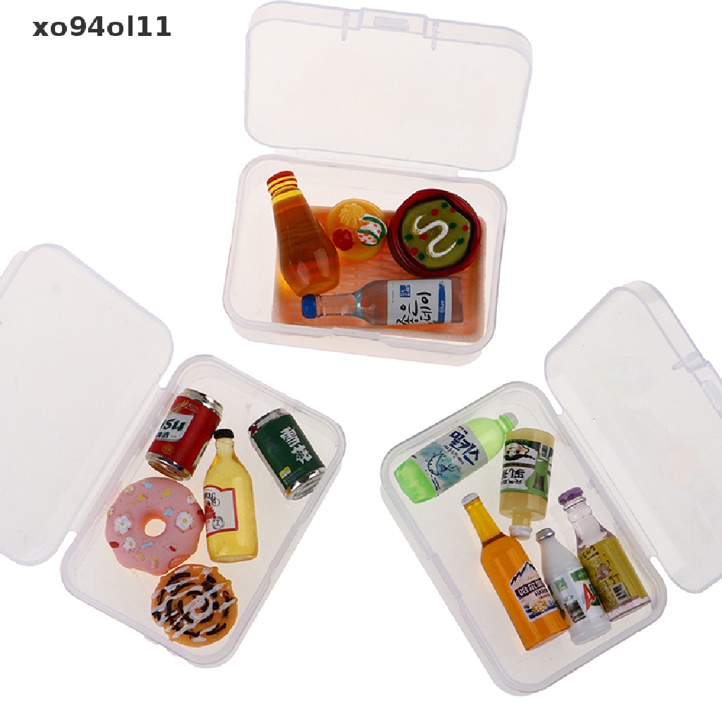 Xo 5Pcs1: 12rumah Boneka Botol Minum Mini Makanan Dessert Plate Pretend Play Mainan Dapur OL