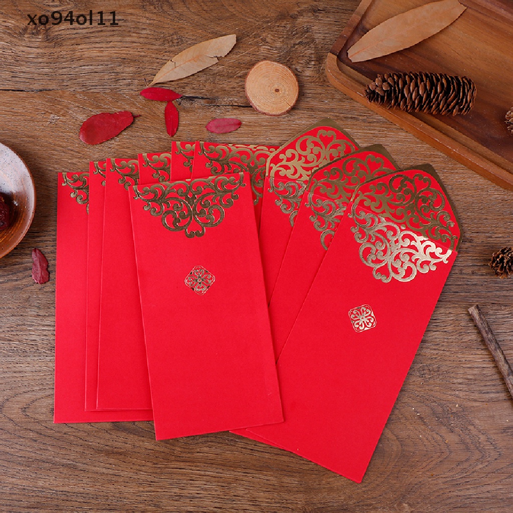 Xo 10pcs New Year Wedding Amplop Merah Tikus Tahun Imlek Festival Musim Semi lucky bag OL