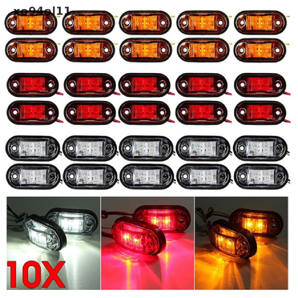 Xo 10X Universal 12V/24V 2lampu LED Side Marker Untuk Mobil Truk Trailer OL