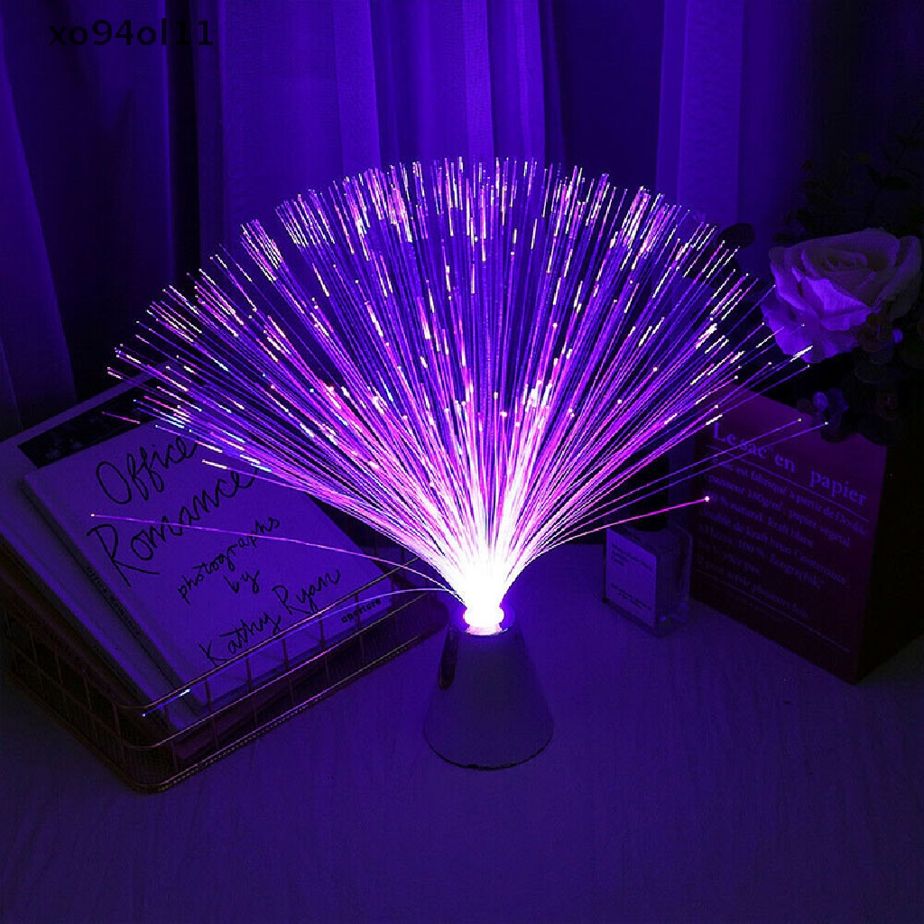 Xo Multicolor LED Fiber Optic Light Night Lamp Natal Pernikahan Liburan Dekorasi Rumah OL