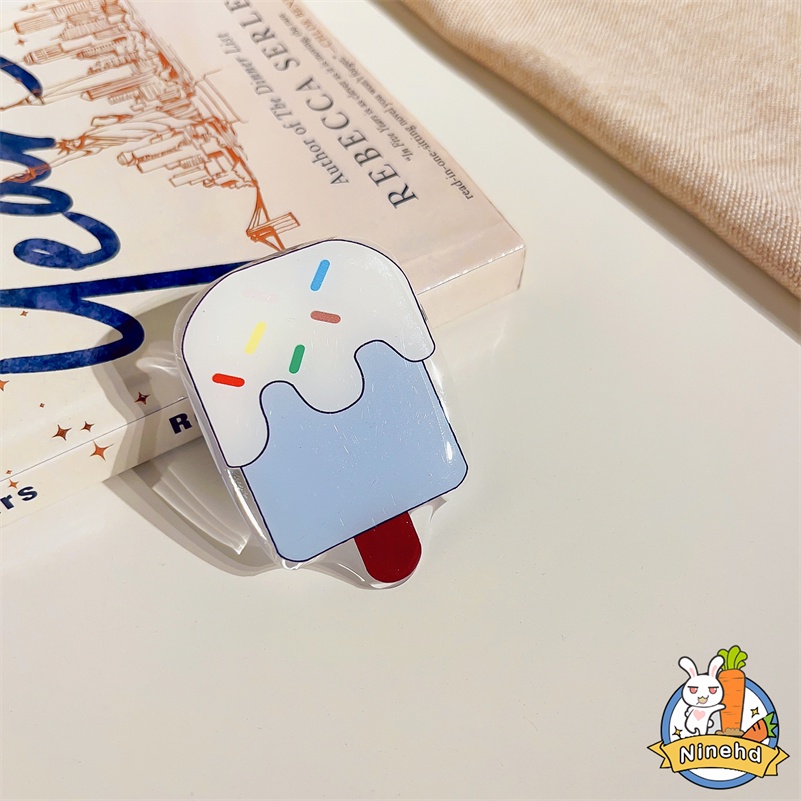 Kartun Lucu 3D Airbag Handphone Stand Phone Holder Transparan Akrilik Teleskopik Adjustable Handphone Grip Stand Holder Bracket Phone Ring Gadget Stand Untuk Semua Case Ponsel