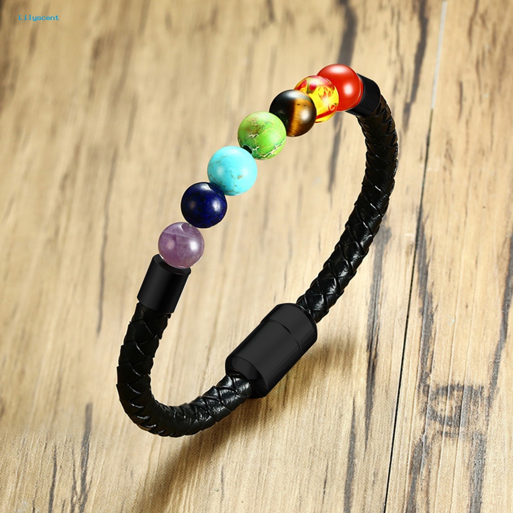 Lilyscent Beberapa Warna Braided Bracelet Untuk Wanita Unisex Punk Jewelry Colorful Beaded Bracelet Gaya Sederhana