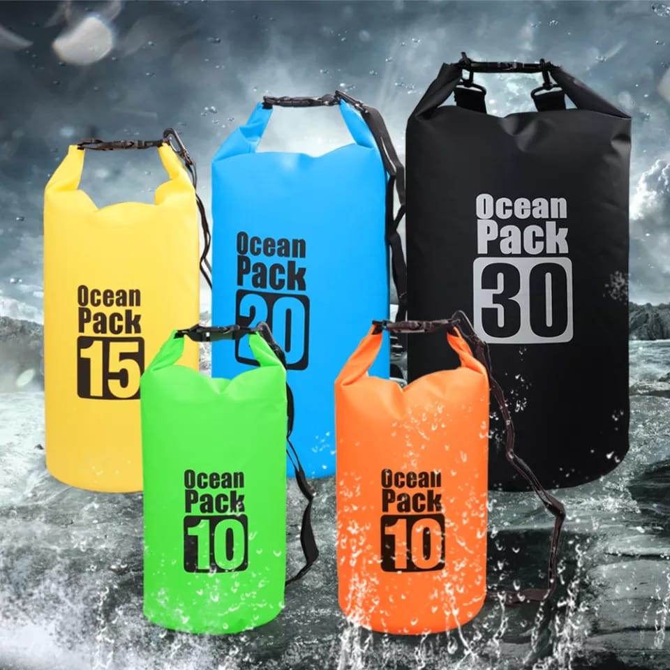 ANEKA DRY BAG TAS PANTAI TAS PANCING ANTI AIR WATERPROOF BAG DRY BAG 2L 10L 15L TAS SELEMPANG/WATER