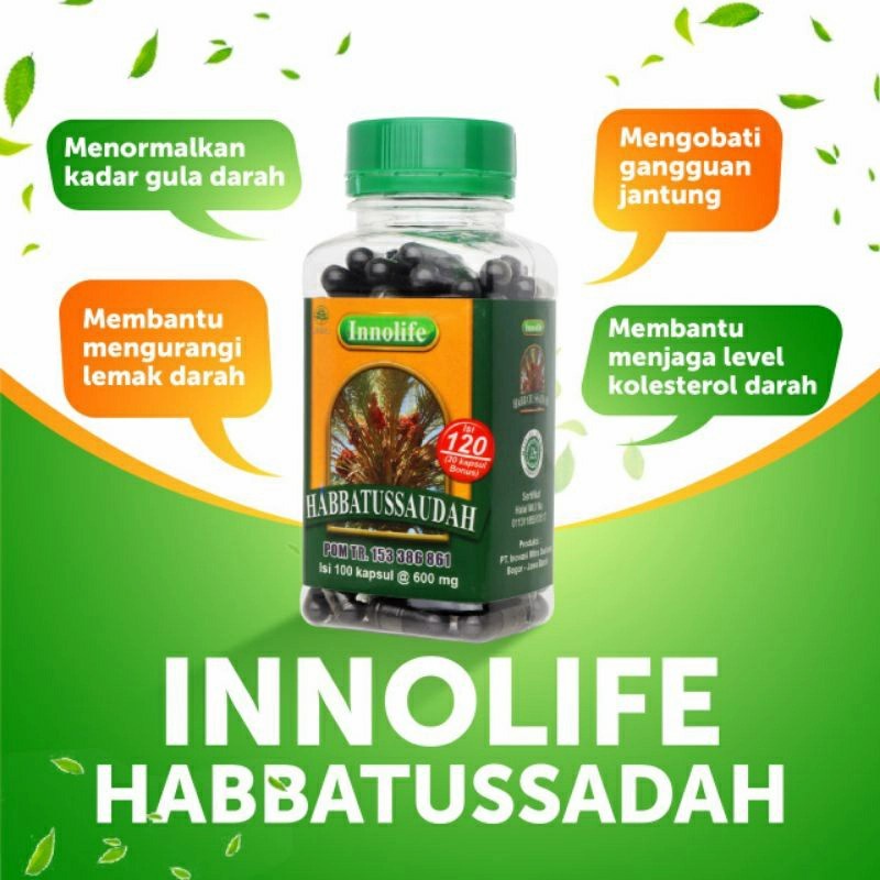 INNOLIFE - Habbatussauda Serbuk Jinten Hitam Habatussauda Isi 210 Kapsul
