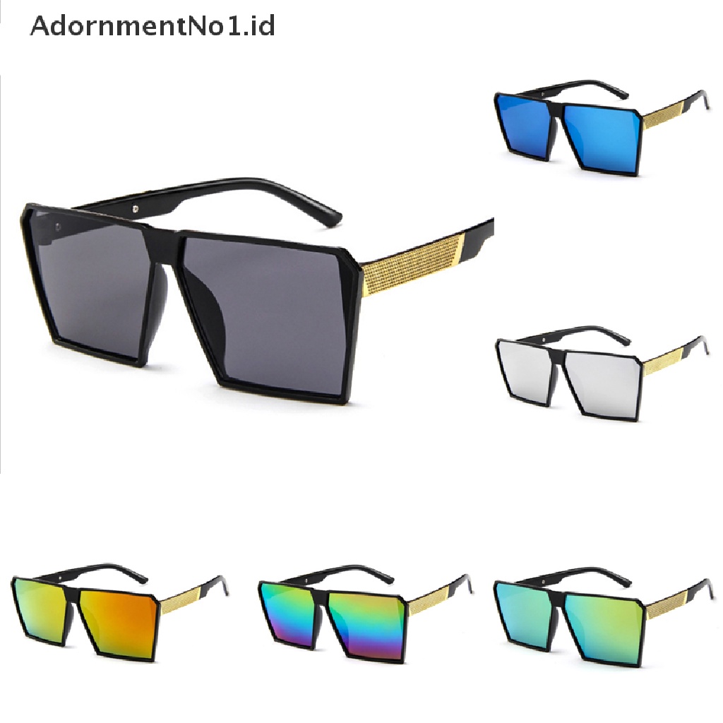 [AdornmentNo1] Baru Hot Wanita Oversized Kacamata Hitam Pria Fashion Retro Square Sunglasses  [ID] Baju Kaos Distro Pria Wanita Lengan Panjang [ID]