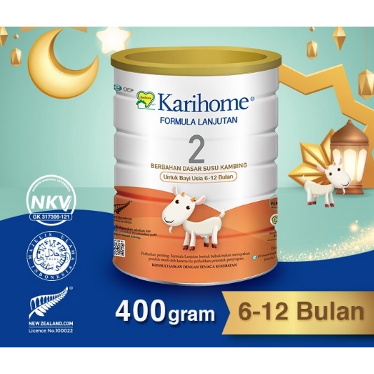 Karihome Goat Milk Formula 400g STEP 2 (6-12m) | Susu Kambing Formula