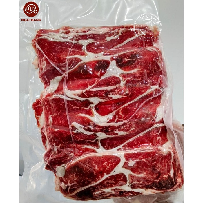 

MEATBANK RIBEYE SLICE LEAN BEEF shabu low fat Rib Eye Yakiniku Wagyu - 250gr