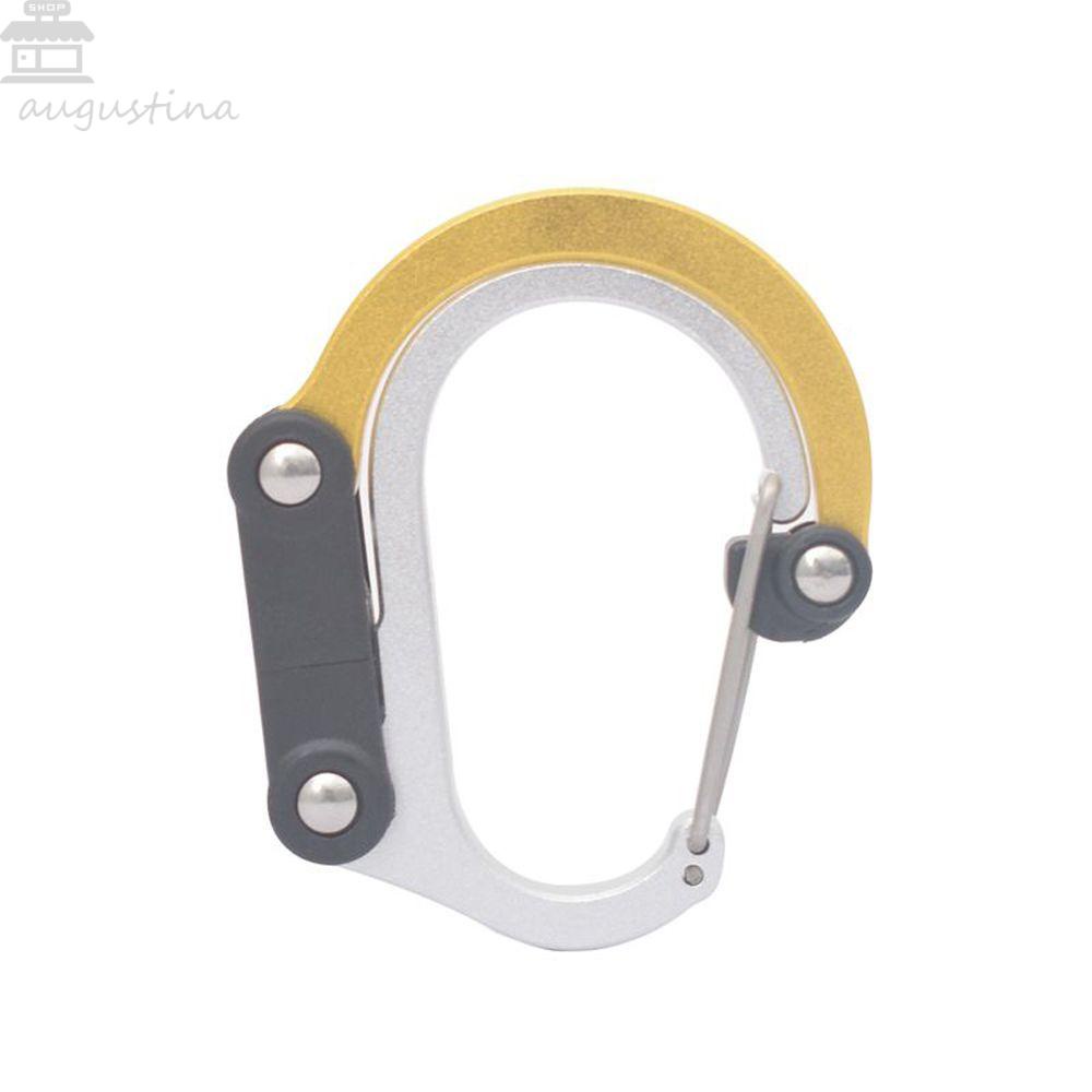 Agustinina Hybrid Gear Clip Klip Memancing Perlengkapan Panjat Travel Gadget Luar Ruangan Klip Kait Berputar Multifungsi