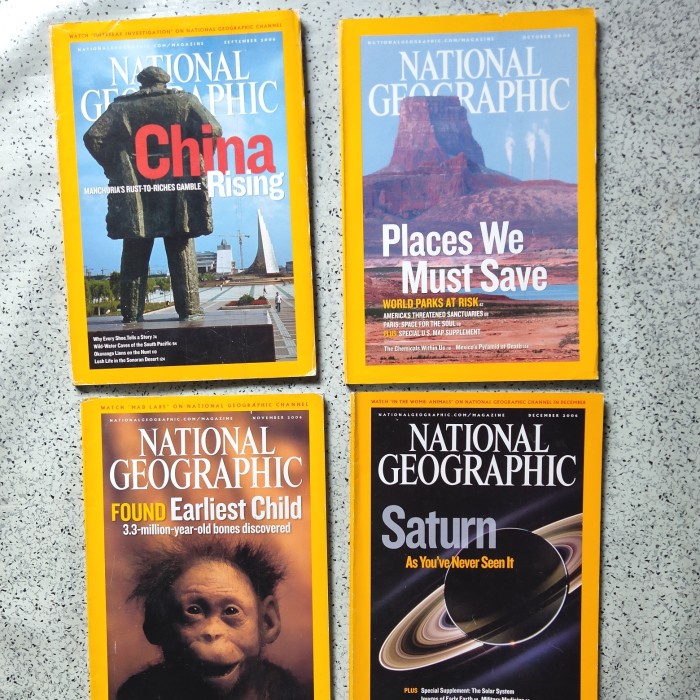 Paket 4 Eks Majalah NATIONAL GEOGRAPHIC CHINA Rising..Periksa Deskrips