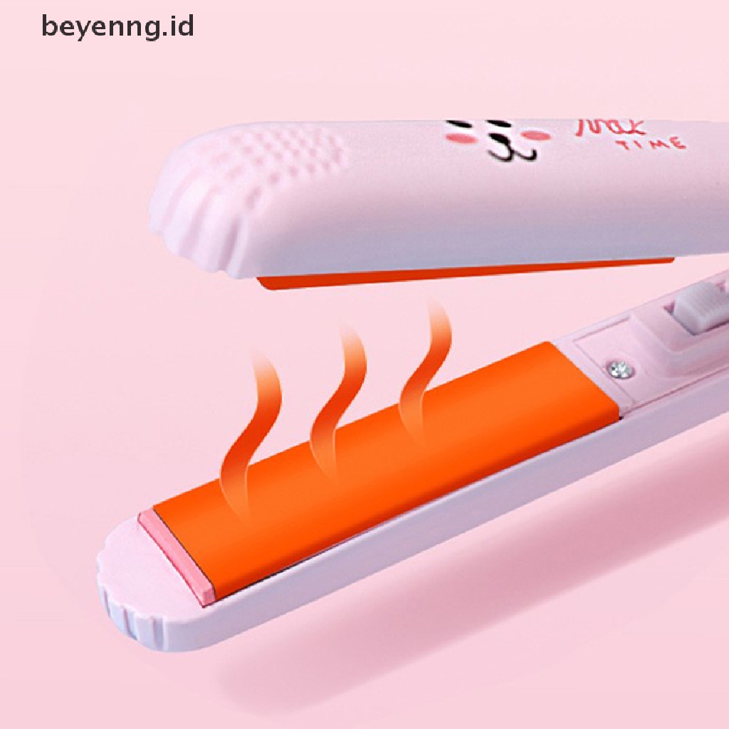 Beyen Pelurus Rambut Mini Curling Bar Roll Lurus 2in1 Splint Perm Mini Kartun ID