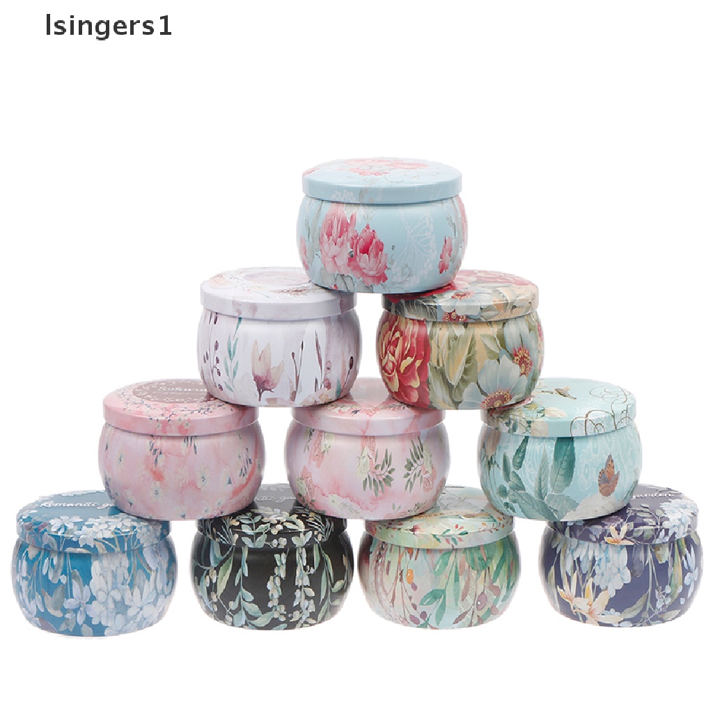 [lsingers1] 1pc Candy Tin Box Bulat Kotak Hadiah Tea Pot Handmade Toples Sabun Kemasan Case Butik
