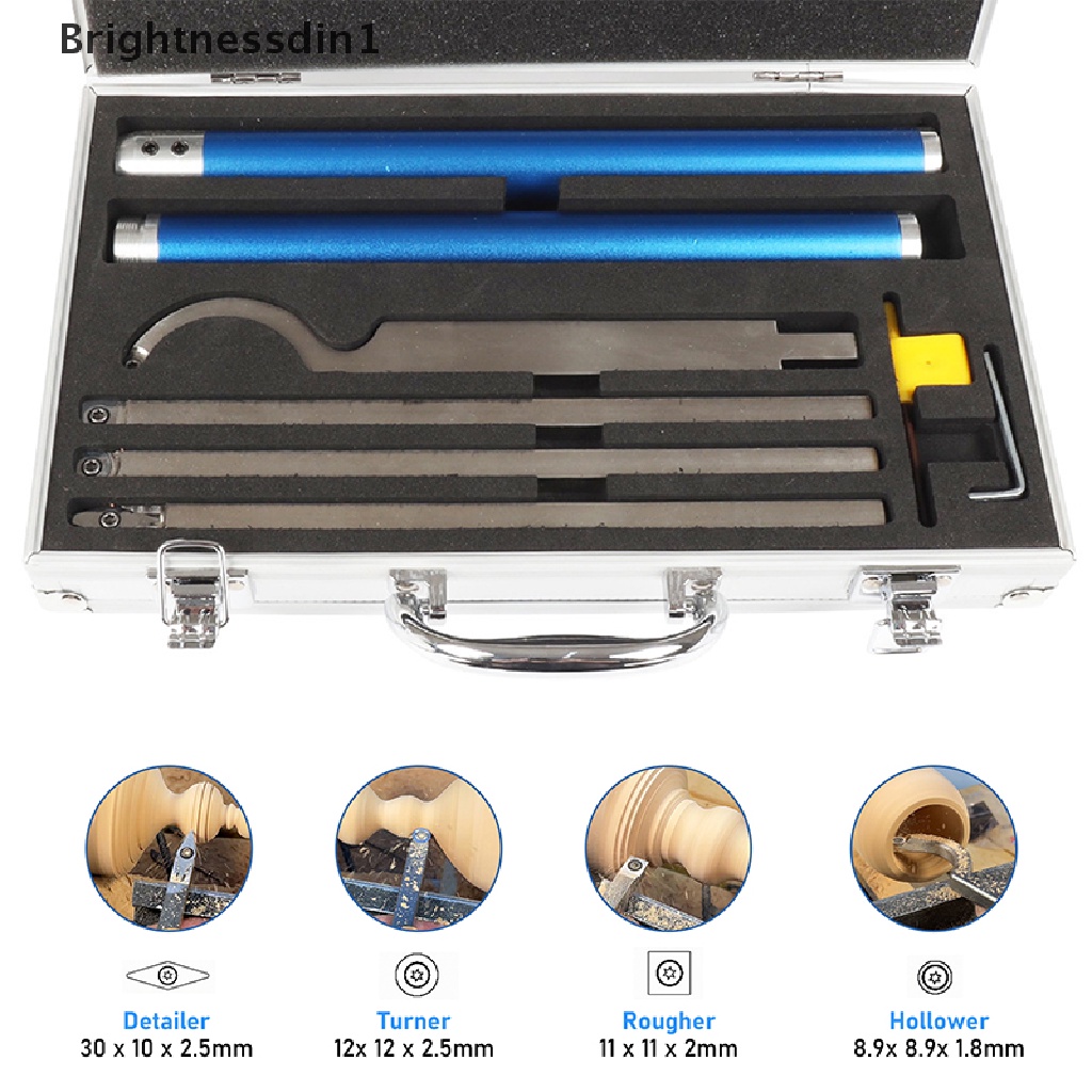 [Brightnessdin1] Alat Pemutar Kayu Untuk Mesin Bubut, Woodturning Tools Wood Turning Lathe Set Kit Butik