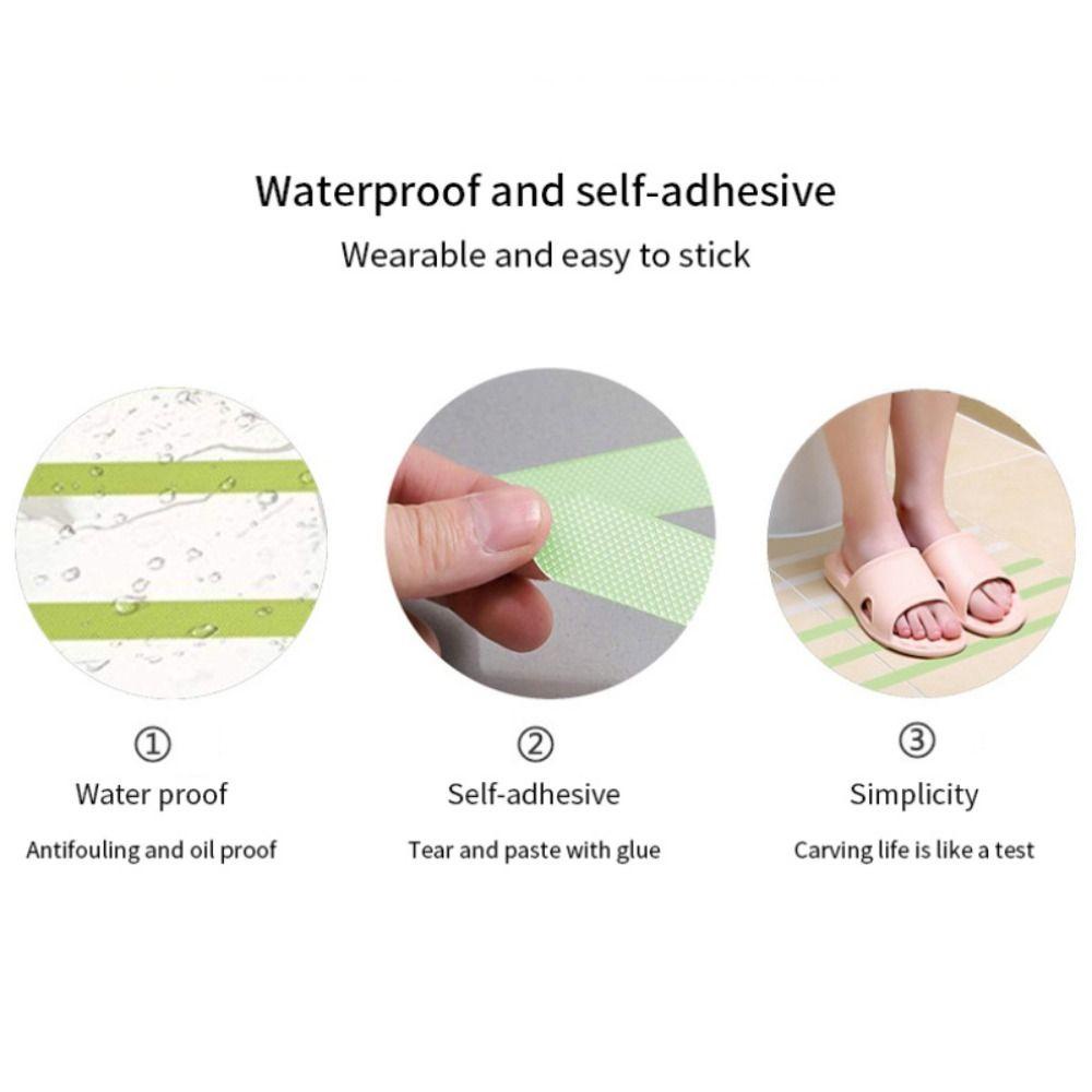 QUINTON Anti-slip Stiker Aman Glow DIY Mandi Accessorie Shower Perlengkapan Pesta Bathtub Stiker