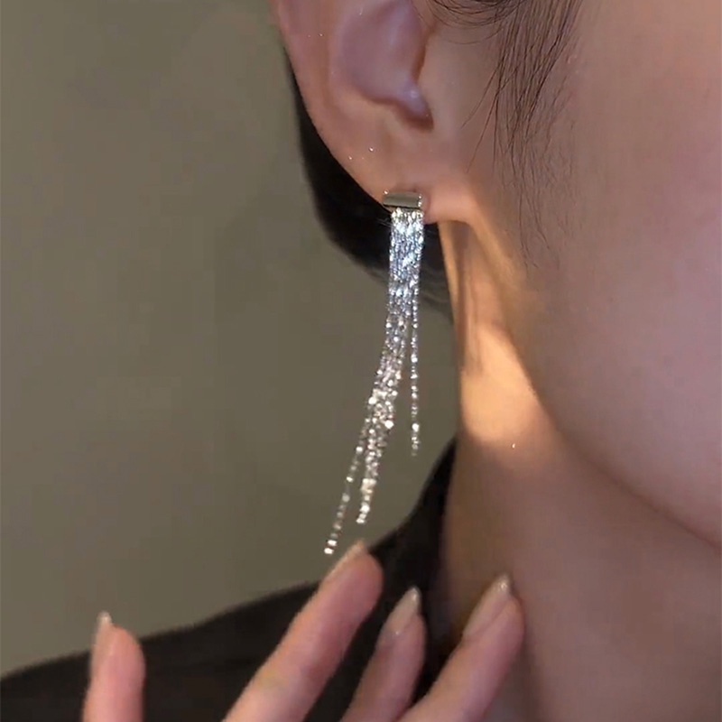 Gaya Baru Jepang Korea Rumbai Panjang High-End Perasaan Niche Anting Fashion