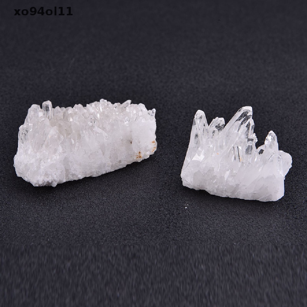 Xo Langka Cantik Natural Clear Crystal Cluster Mineral Mentah Penyembuhan Aura OL