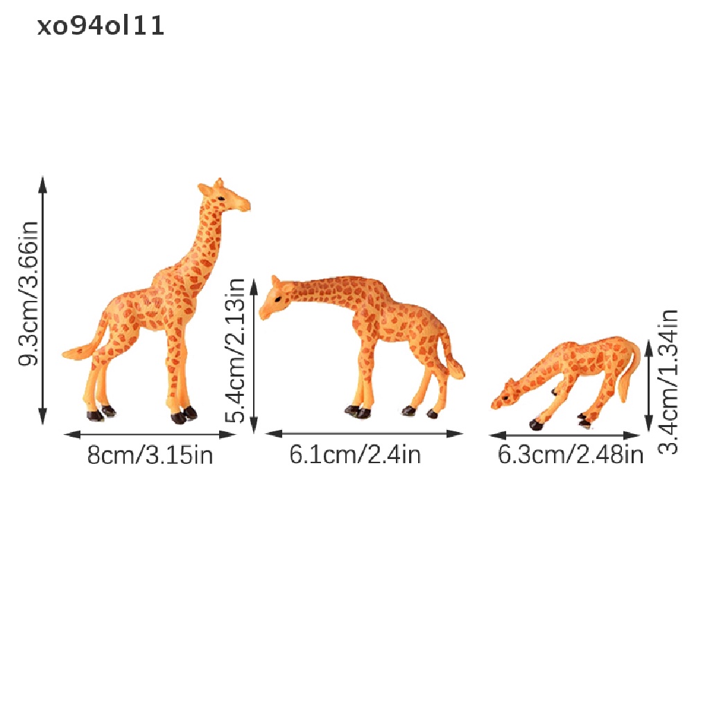 Xo 1Pc Patung Jerapah Model Hewan Pemandangan Mikro Dekorasi Rumah Miniatur OL
