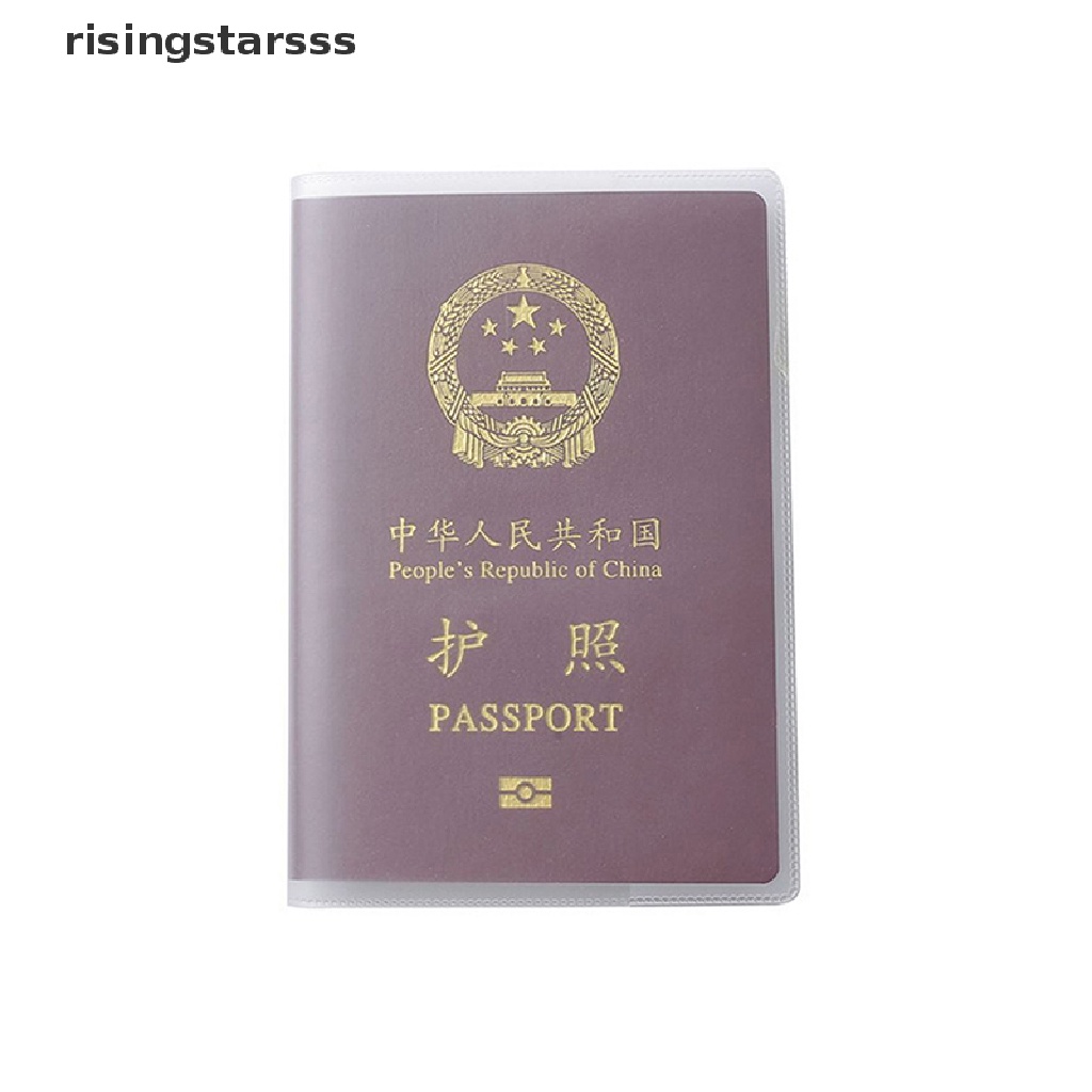 Rsid Span-New New Transparan PVC Wanita Pria Travel Passport Cover Bag Tahan Air Pelindung Lengan Dengan ID Kartu Kredit Holder Bags Jelly