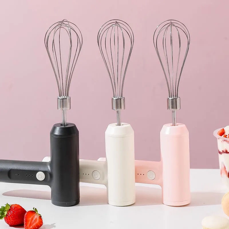 Pengocok telur listrik/isi ulang rumah tangga/mixer/kecil genggam/pengocok otomatis/membuat kue/krim