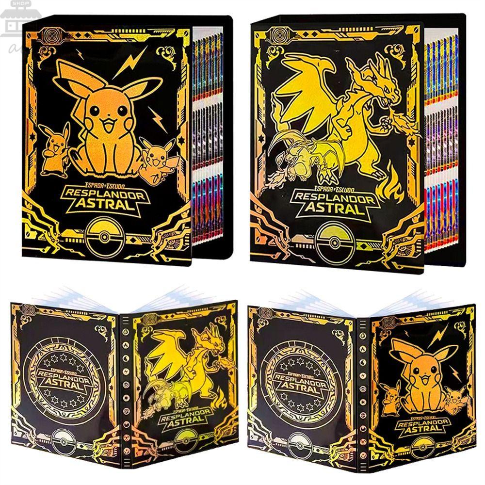 Buku Album Agustina Bronzing 540kartu Charizard 9saku Dudukan Kartu Game Binder Folder Collection Binder