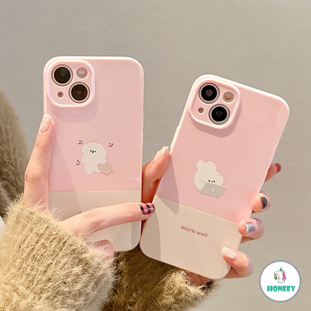 IPHONE Lukisan, Bantal Anjing, Kelinci Kerja Casing Ponsel Kompatibel Untuk Iphone14 13 12 11 pro Max12 pro 14 plus TPU Case Cover