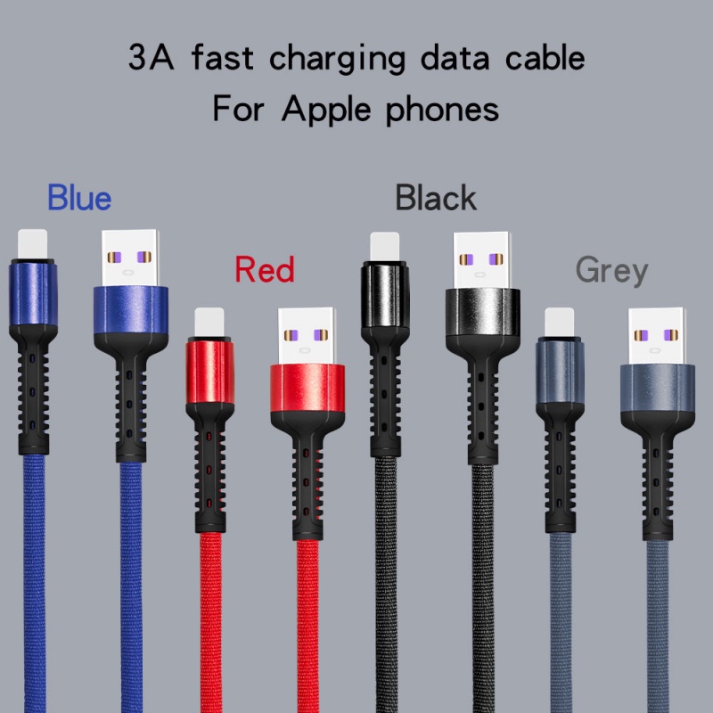 Kabel Fast Charging Kabel Data Braided TYPE-C Kabel Cas Telepon Baja USB Micro USB TYPE-C Kabel Data Untuk iPhone Android