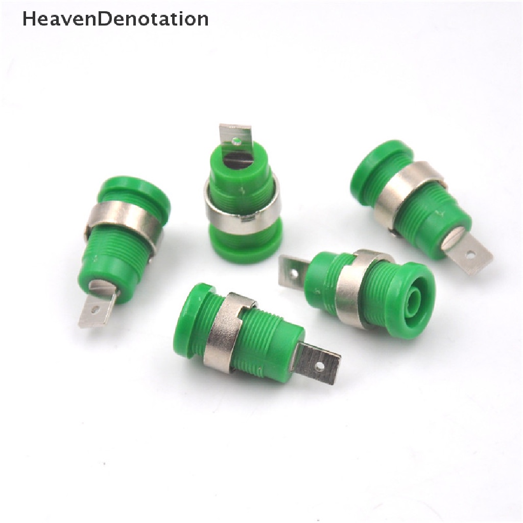 [HeavenDenotation] 5pcs 4mm Colokan Pisang Female Jack Socket Plug Wire Connector 5warna HDV