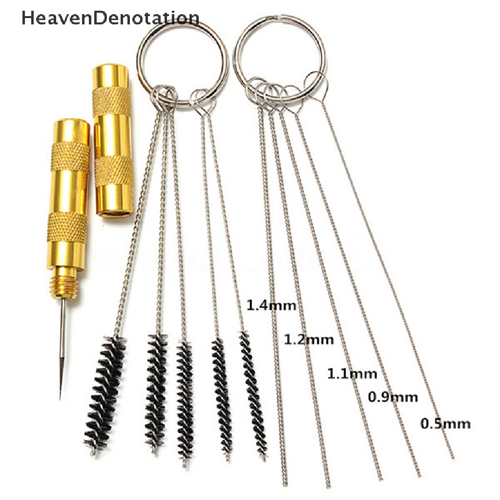 [HeavenDenotation] 11pcs Airbrush Cleaning Repair Tool Kit Set Sikat Stainless steel HDV