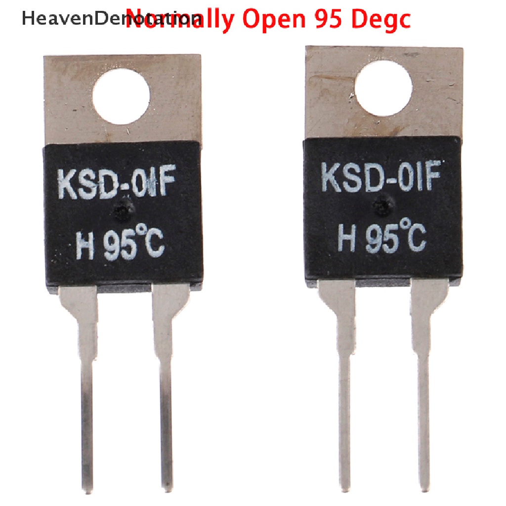 [HeavenDenotation] 2pcs Termostat Sensor Suhu Saklar Thermal Normal Terbuka KSD-01F 95degc HDV