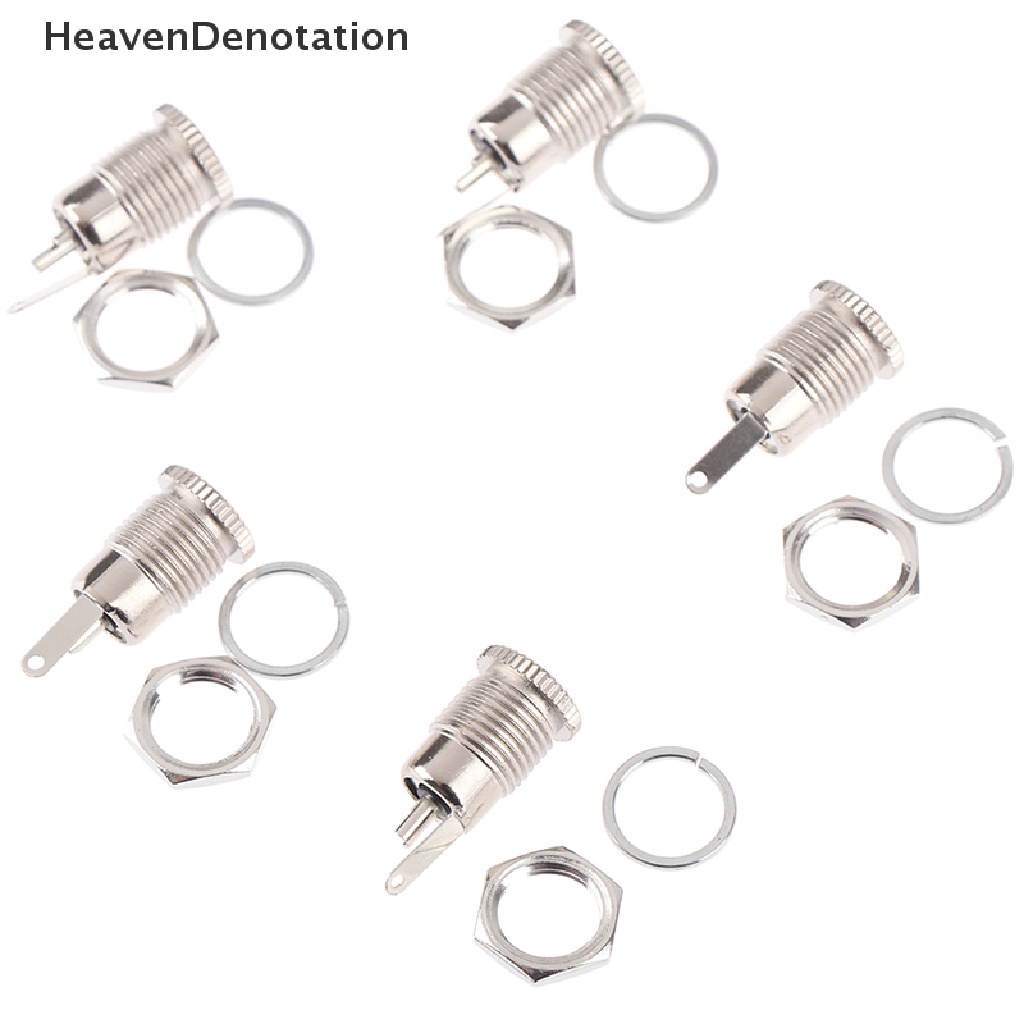 [HeavenDenotation] 5pcs DC099 5.5 * 2.5mm DC Power Jack Socket Female Panel Mount Konektor HDV