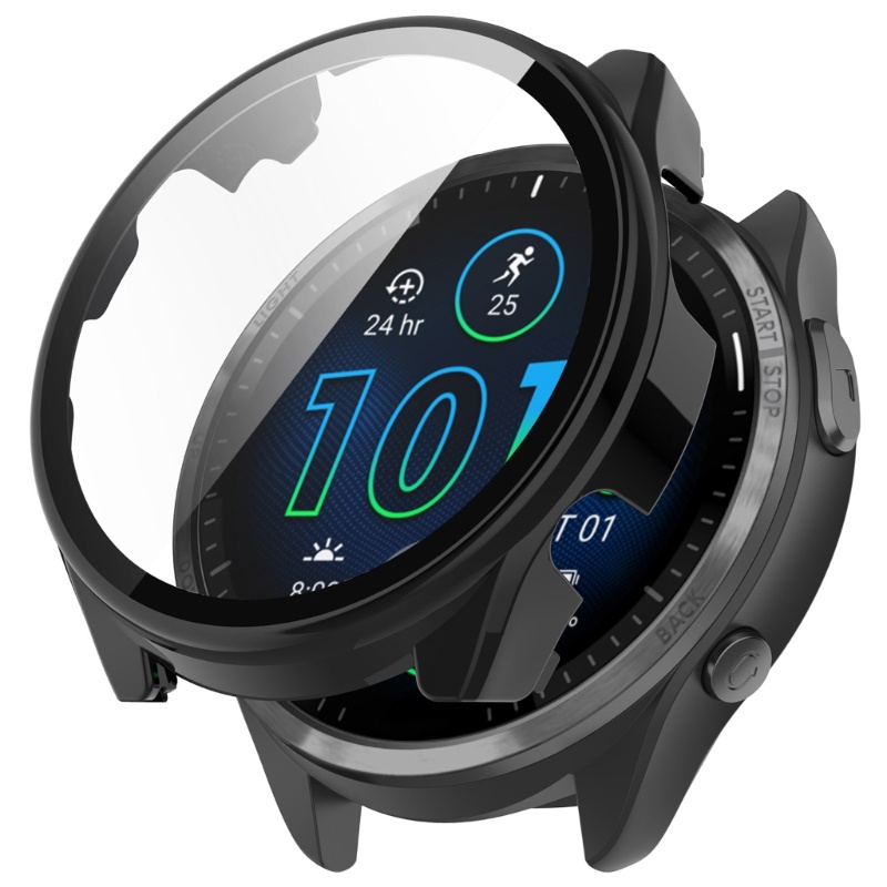 Cre Cover Pelindung Untuk Forerunner965 Pelindung Layar Tahan Air-Shell Smartwatch One-piece Housing Glass Film Accesso