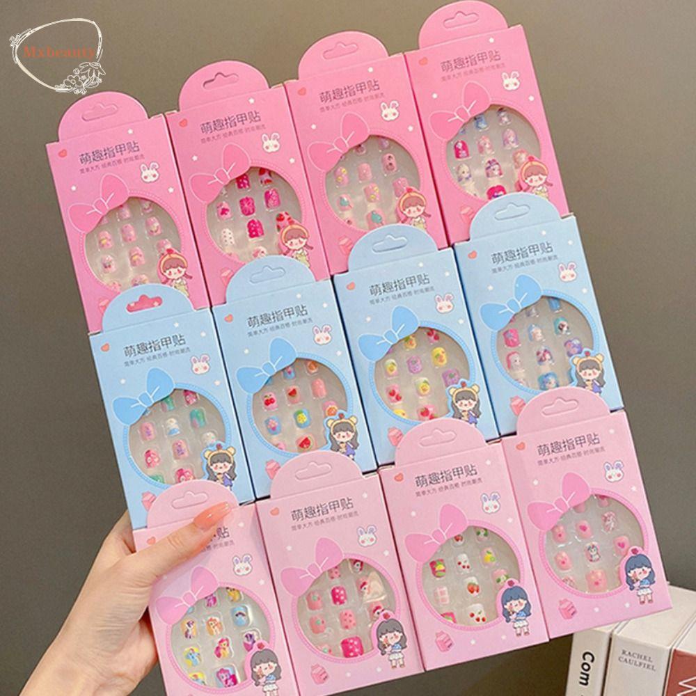 Mxbeauty Nail Art Decal Detachable Hiasan Kuku Manicure Tools Kartun Tekan Pada Kuku Kuku Palsu