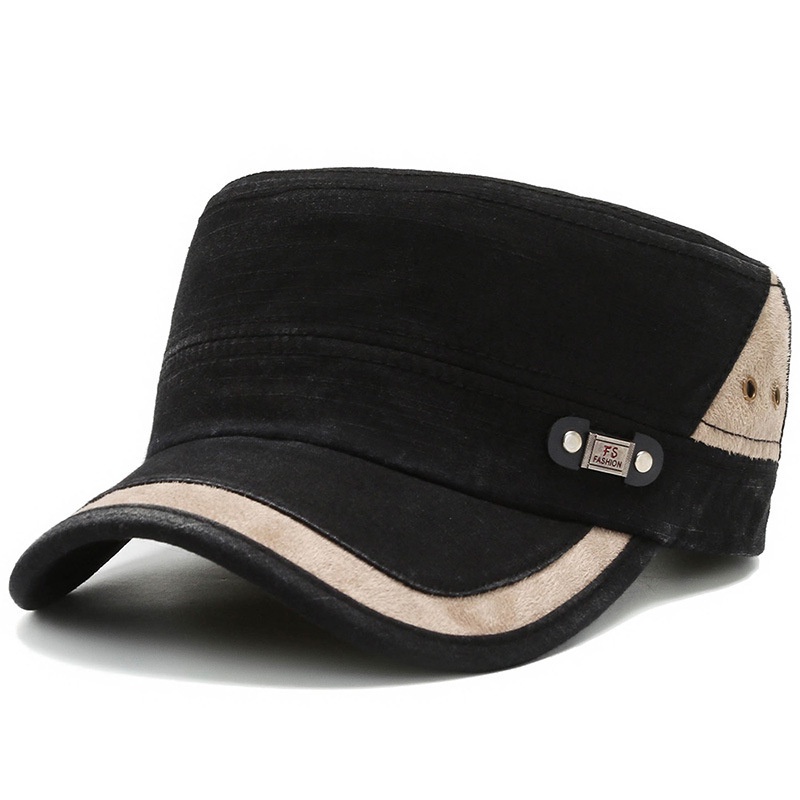 Fashion Topi flat top Berkualitas Tinggi Untuk Pria Dan Wanita Korea Kasual Youth Military hat Outdoor Kerai Topi Olahraga