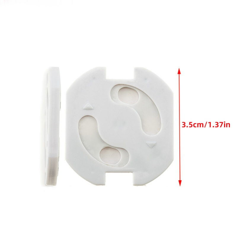 Stop Kontak Listrik EU Power Socket Bulat 2lubang Praktis Baby Safety Guard Protection Anti Colokan Shock Listrik Pelindung Cover Plastik Kunci Pengaman