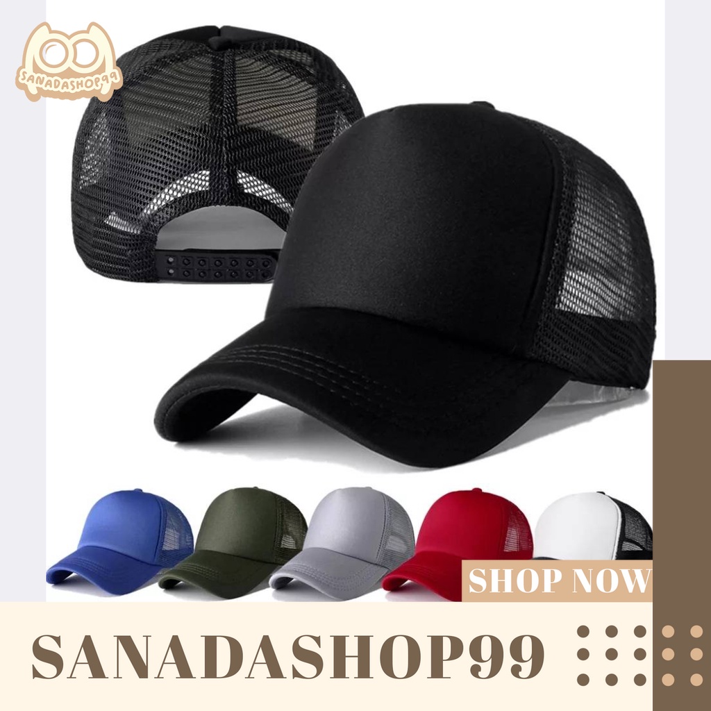 (TP22) Topi Polos Jaring Topi Polos Baseball Jaring Topi Jaring