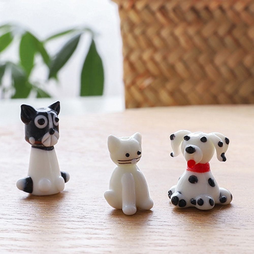 Patung Anak Kucing Agustina Patung Miniatur Kecil Ala Jepang Ruang Tamu Handmade Properti Fotografi Kitten Animal Hewan Ornamen